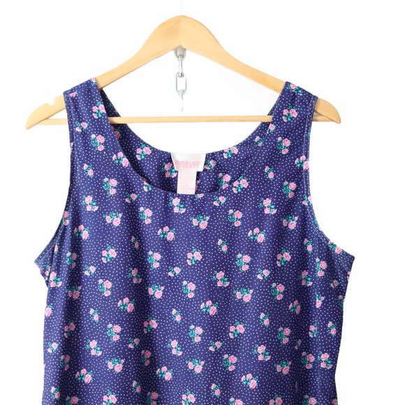 ❌SOLD❌vintage 90s rose floral dot jumper dress - Picture 5 of 6